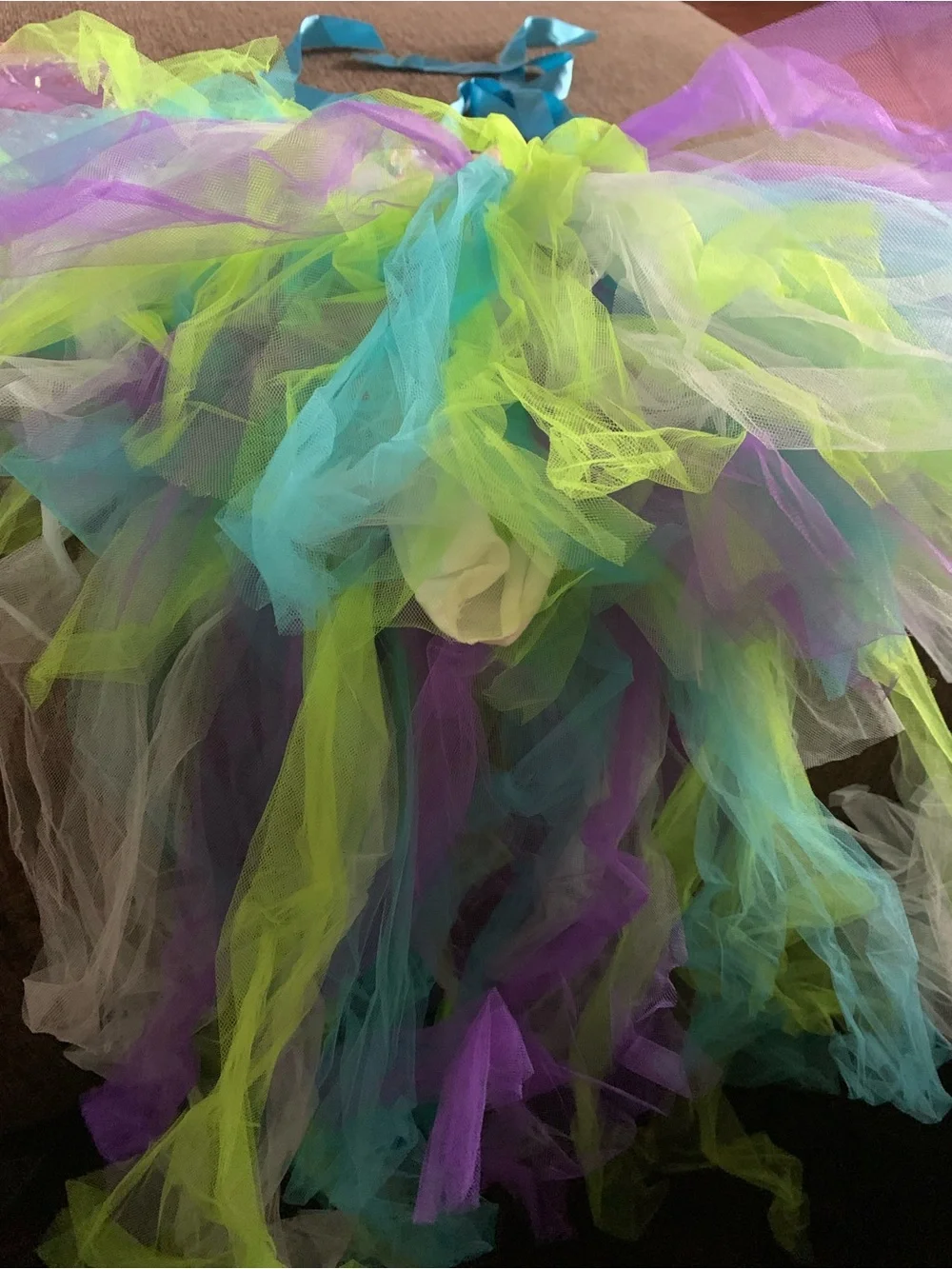 Girls Blue & Green Fairy Tutu Costume w/ wings.